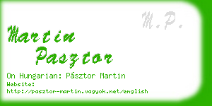 martin pasztor business card